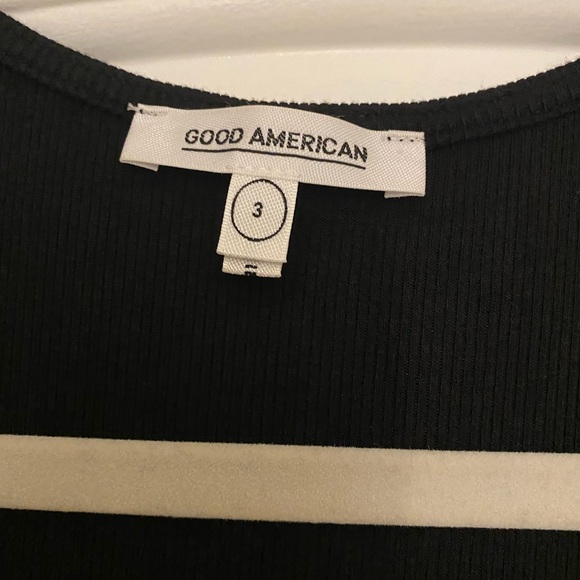 Good American | The Daynight Long Sleeve Wrap Dress in Black Size 2 - Picture 4 of 7